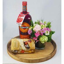 Romantikus Virágtál - Martini Fiero-val és Lindt Lindorral
