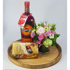   Romantikus Virágtál - Martini Fiero-val és Lindt Lindorral